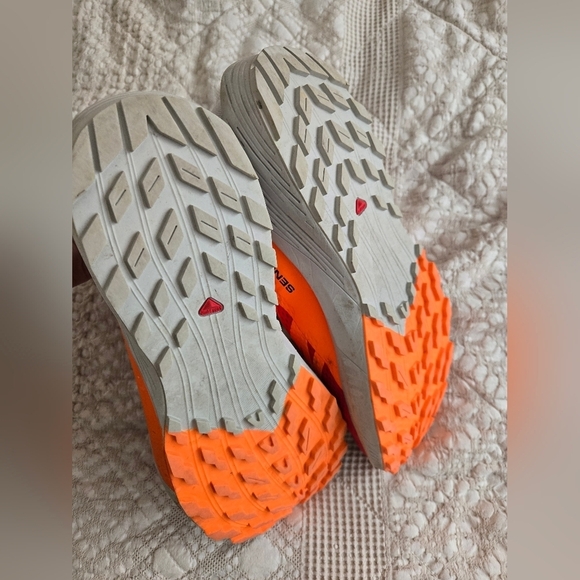 Salomon Red and Orange Sense Ride 5 Ortholite Sneakers Athletic Mens Size 8.5 main image 7